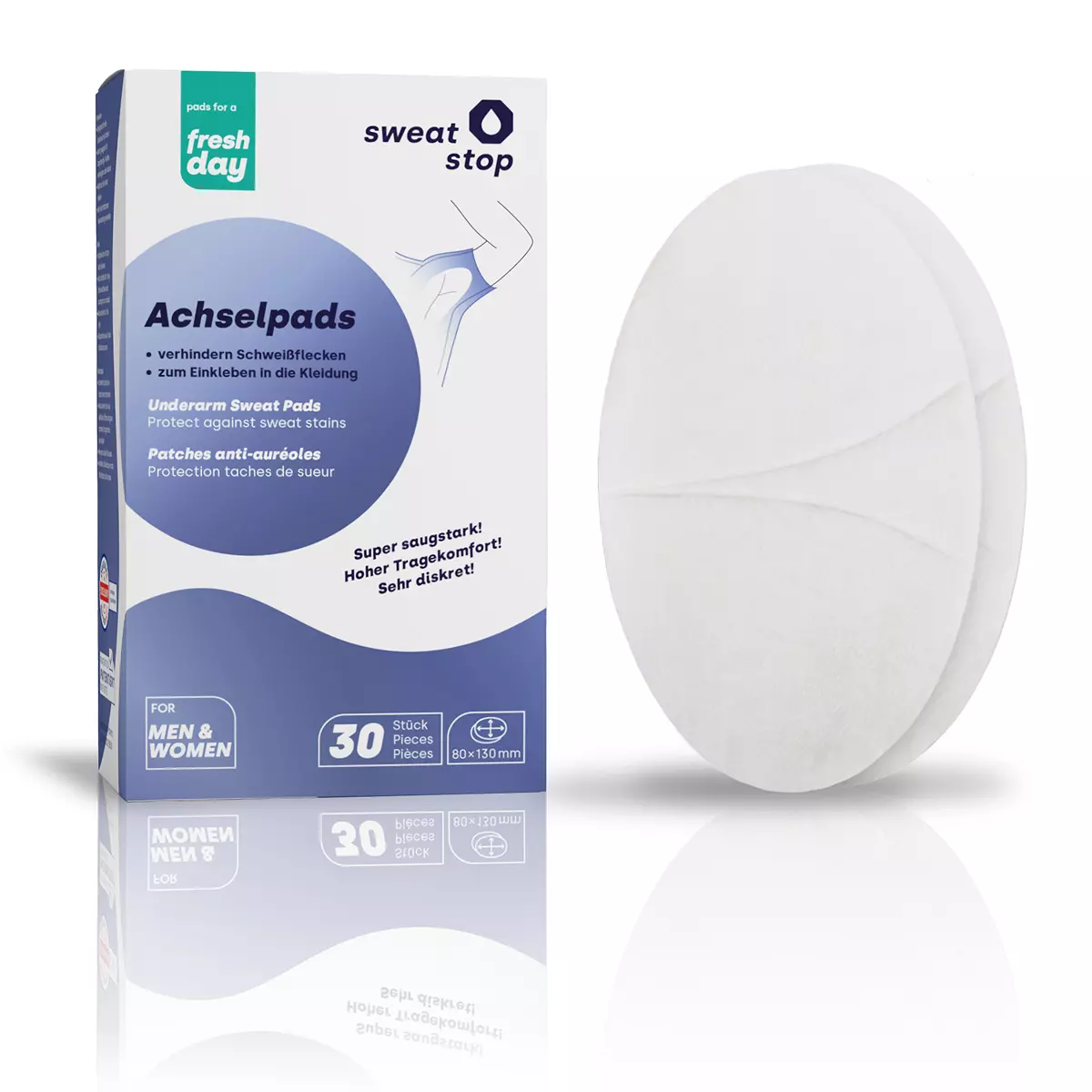 Patches anti-auréoles SweatStop® contre les taches de sueur - 30 pièces