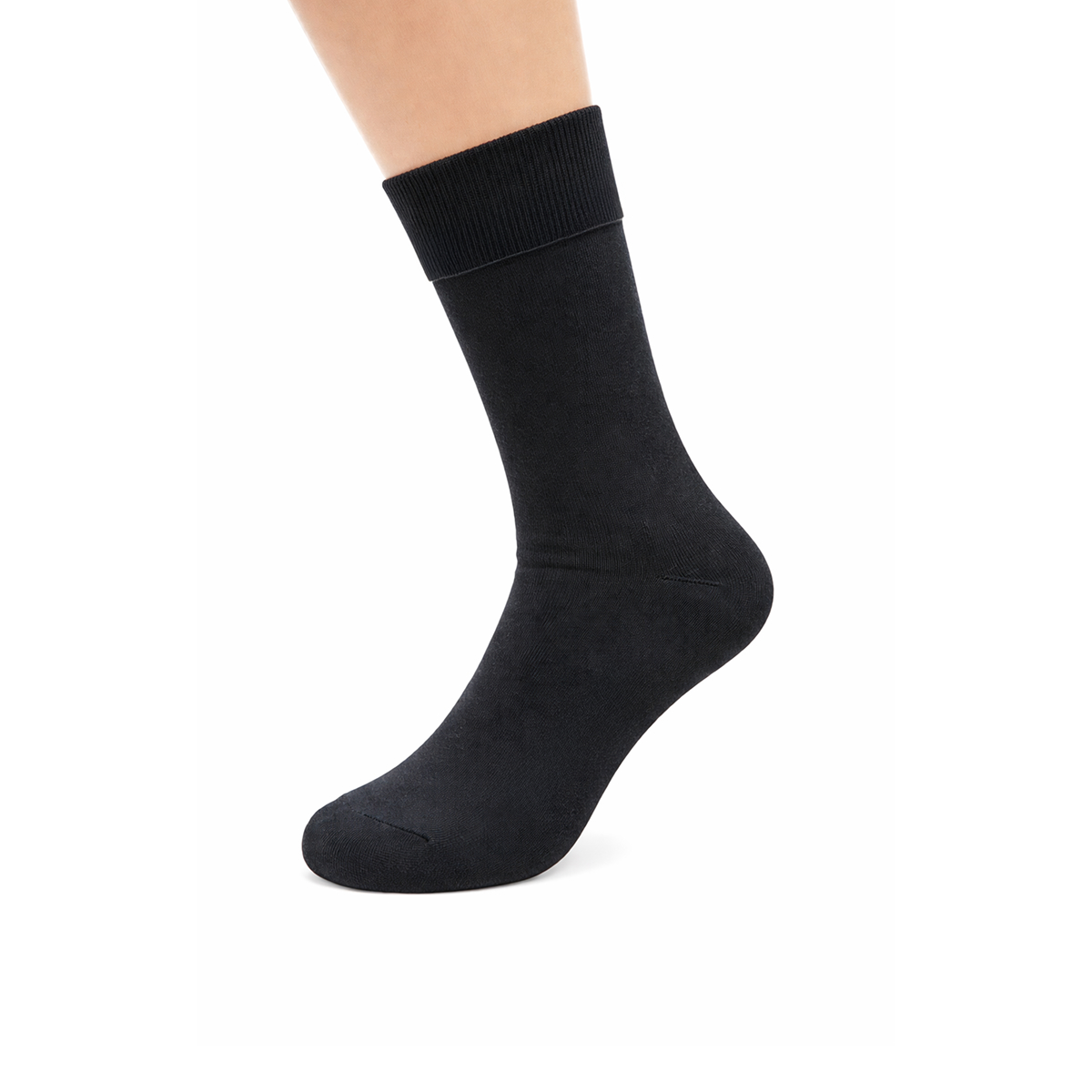 SweatStop® Chaussettes confort Silver-Fresh avec semelle éponge, noires - 1 paire